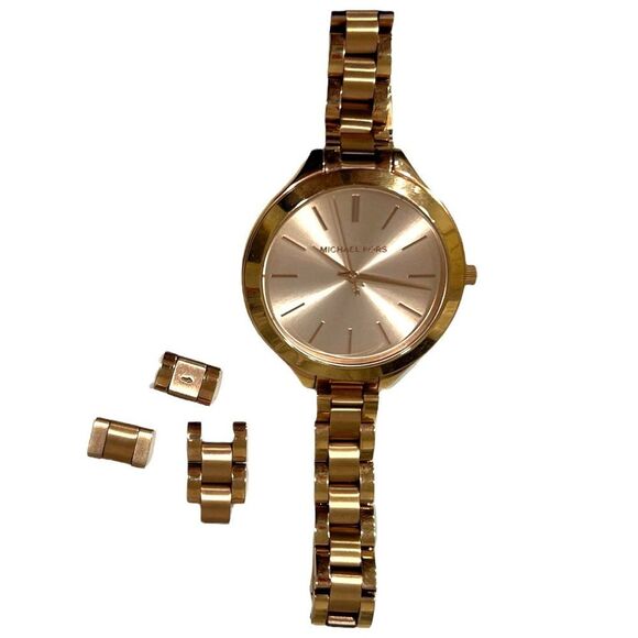 Michael Kors Slim Runway Collection Watch Rose Gold Stainless Steel MK-3211 - Picture 3 of 8